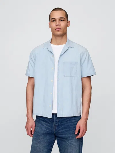 Gap Relaxed Denim Shirt In Brown