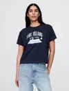 Gap Relaxed Graphic T-shirt In Navy Blue