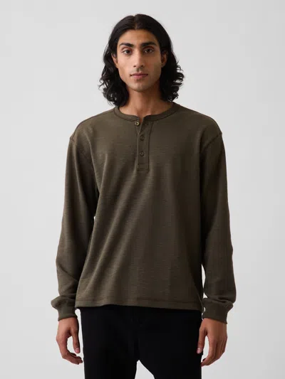 Gap Relaxed Henley T-shirt In Black