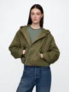 Gap Relaxed Nylon Parka In Olive Green