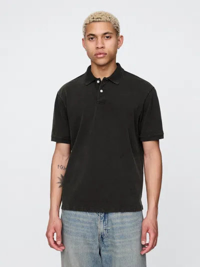 Gap All Day Pique Polo Shirt Shirt In Black