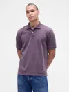 Gap Relaxed Pique Polo Shirt Shirt In Purple