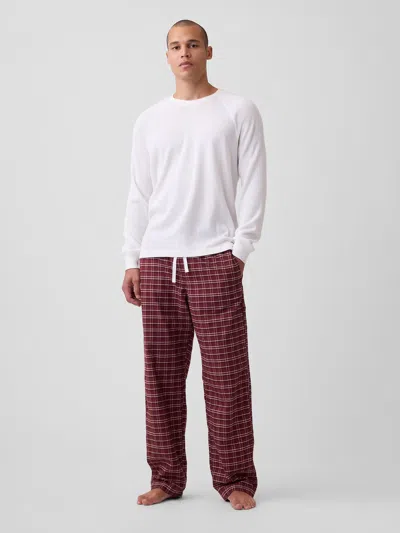 Gap Relaxed Pj Pants In Red Plaid