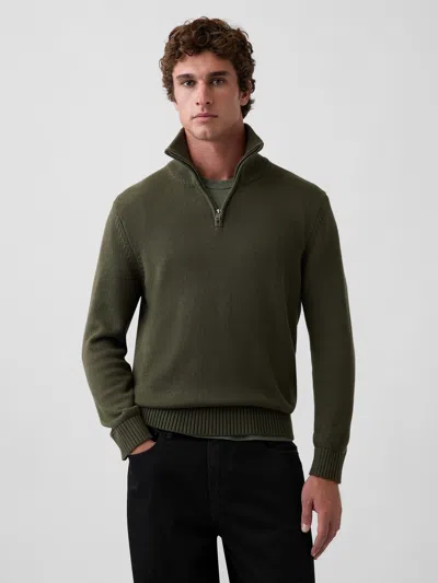 Gap Relaxed Quarter-zip Sweater In Multi