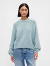 Gap Relaxed Saddle-sleeve Crewneck Sweater In Blue