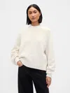 Gap Relaxed Saddle-sleeve Crewneck Sweater In White