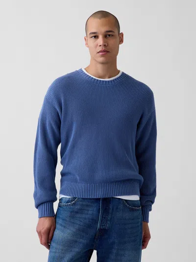 Gap Relaxed Shaker Sweater In Blue