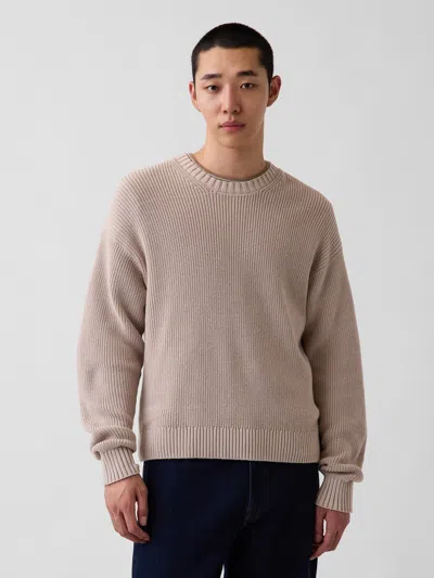 Gap Relaxed Shaker Sweater In Brown