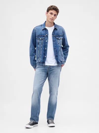 Gap Relaxed Straight Jeans In Brown