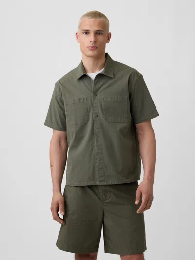 Gap Relaxed Straight-hem Utility Shirt