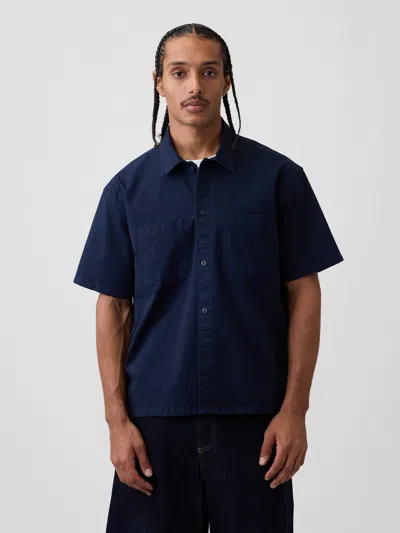 Gap Relaxed Straight-hem Utility Shirt
