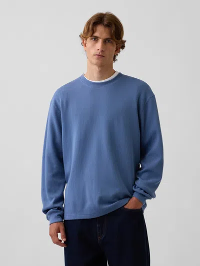 Gap Relaxed Waffle T-shirt In Bainbridge Blue