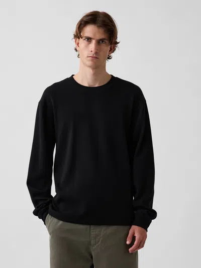 Gap Relaxed Waffle T-shirt In Black