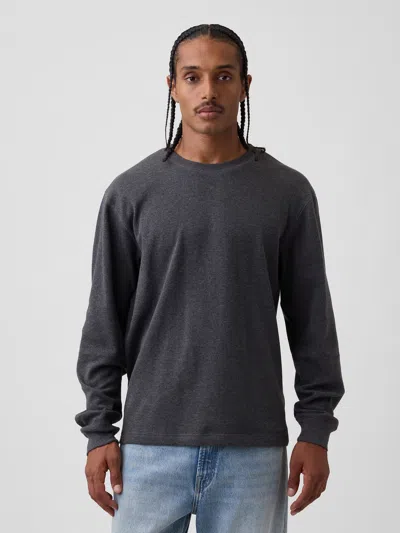 Gap Relaxed Waffle T-shirt In Charcoal Grey