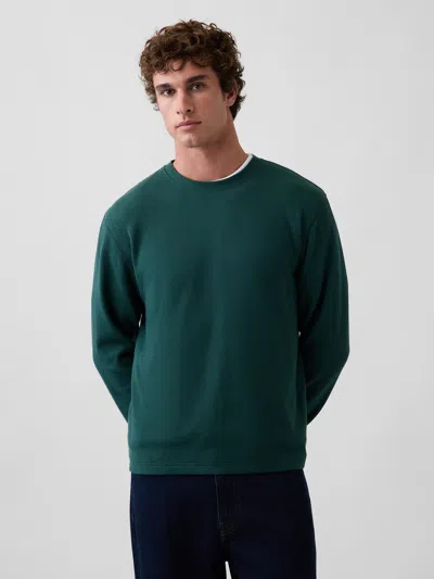 Gap Relaxed Waffle T-shirt In Green