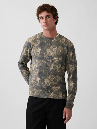 Gap Relaxed Waffle T-shirt In Green