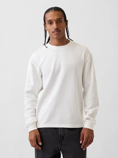 Gap Relaxed Waffle T-shirt In Off White