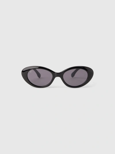 Gap Retro Oval Sunglasses In Black