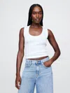 Gap Rib Scoop Tank In Fresh White