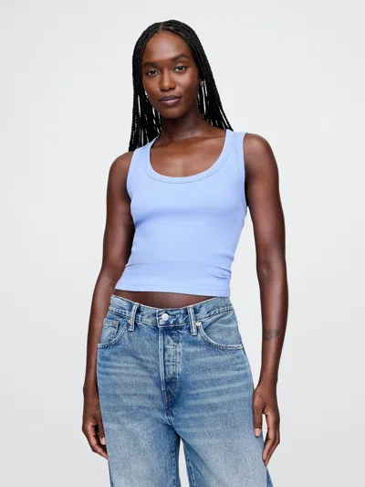 Gap Rib Scoop Tank In Shirting Blue