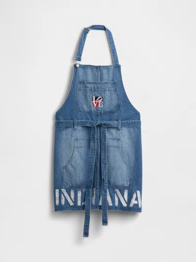 Gap Robert Indiana Love Denim Apron In Blue