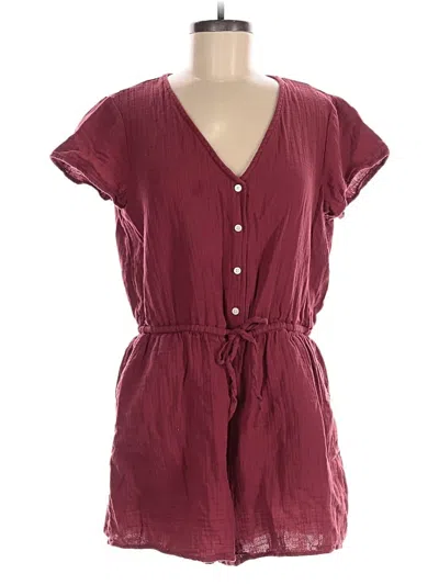 Pre-owned Gap Romper In Burgundy