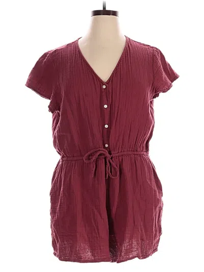 Pre-owned Gap Romper In Burgundy