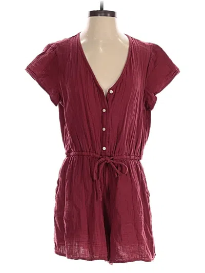 Pre-owned Gap Romper In Burgundy