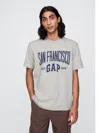 Gap San Francisco  Logo T-shirt In Grey
