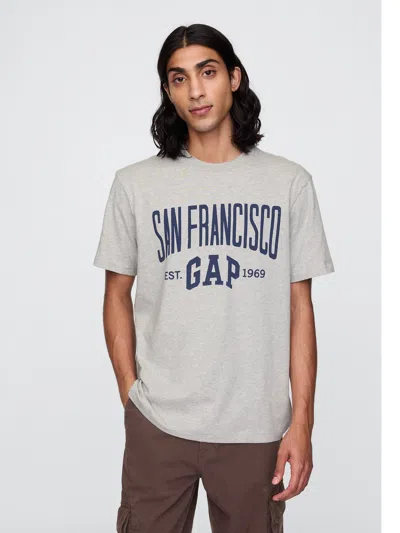 Gap San Francisco  Logo T-shirt In Grey