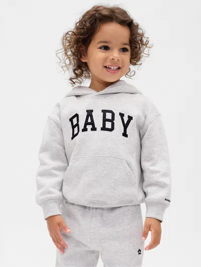 Gap × Sandy Liang Baby & Toddler Vintagesoft Logo Hoodie In Gray