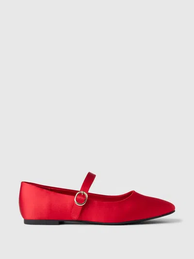 Gap Satin Ballet Flats In Modern Red