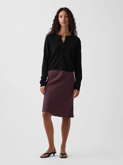 Gap Satin Bias-cut Skirt In Purple Bordeaux