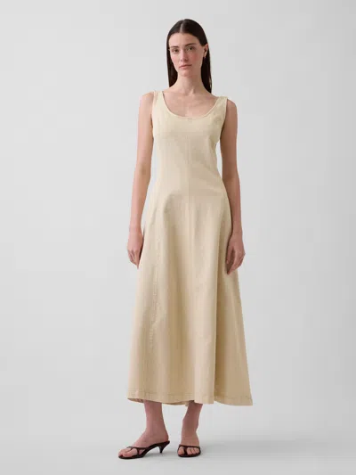 Gap Scoop Neck Maxi Dress In Neutral