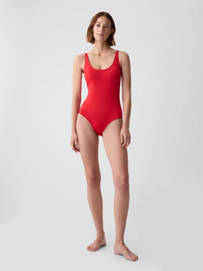 Gap Scoop Neck Swimsuit In Red