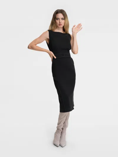 Gap Seamed Denim Dress Designed By Zac Posen In Black Wash