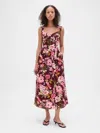 Gap Seamed Drop-waist Maxi Dress In Multi