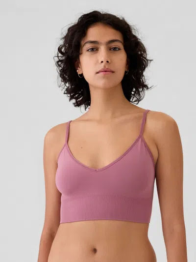 Gap Seamless Plunge Bralette In Painted Rose Pink