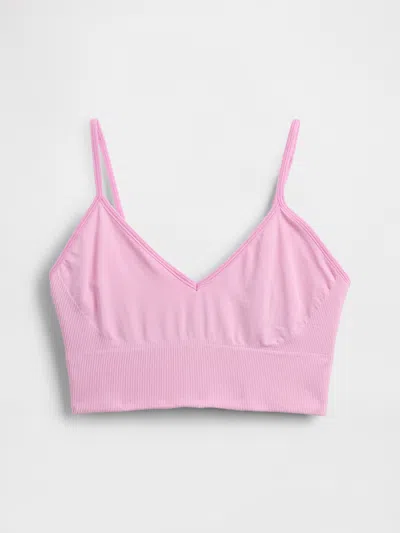 Gap Seamless Plunge Bralette In Pink