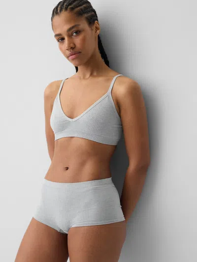 Gap Seamless Rib Triangle Bralette In Grey