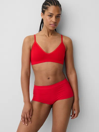 Gap Seamless Rib Triangle Bralette In Red