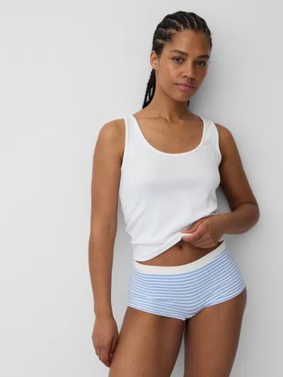 Gap Seamless Shorty In Moore Blue Mini Stripe