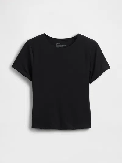 Gap Secondskin Crop T-shirt In Black