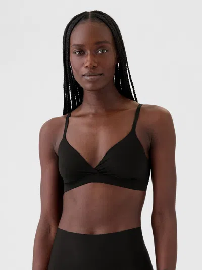 Gap Secondskin Crossover Bralette In Black