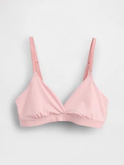 Gap Secondskin Crossover Bralette In Pink