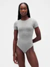 Gap Secondskin T-shirt Bodysuit In Gray