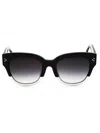 Gap Sgp010 Acetate Rectangle Sunglasses In Black