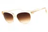 Gap Ladies Gold Tone Rectangular Sunglasses Sgp021 In Brown