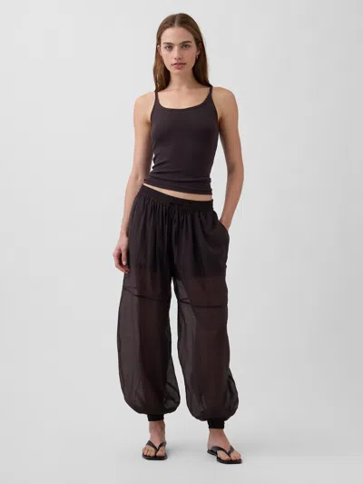Gap Sheer Barrel Joggers In Black