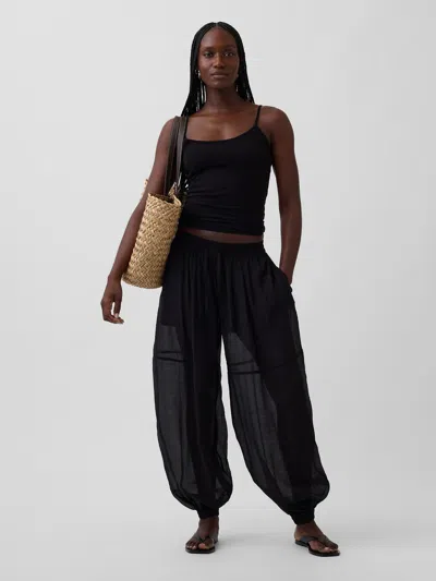 Gap Sheer Barrel Joggers In Black